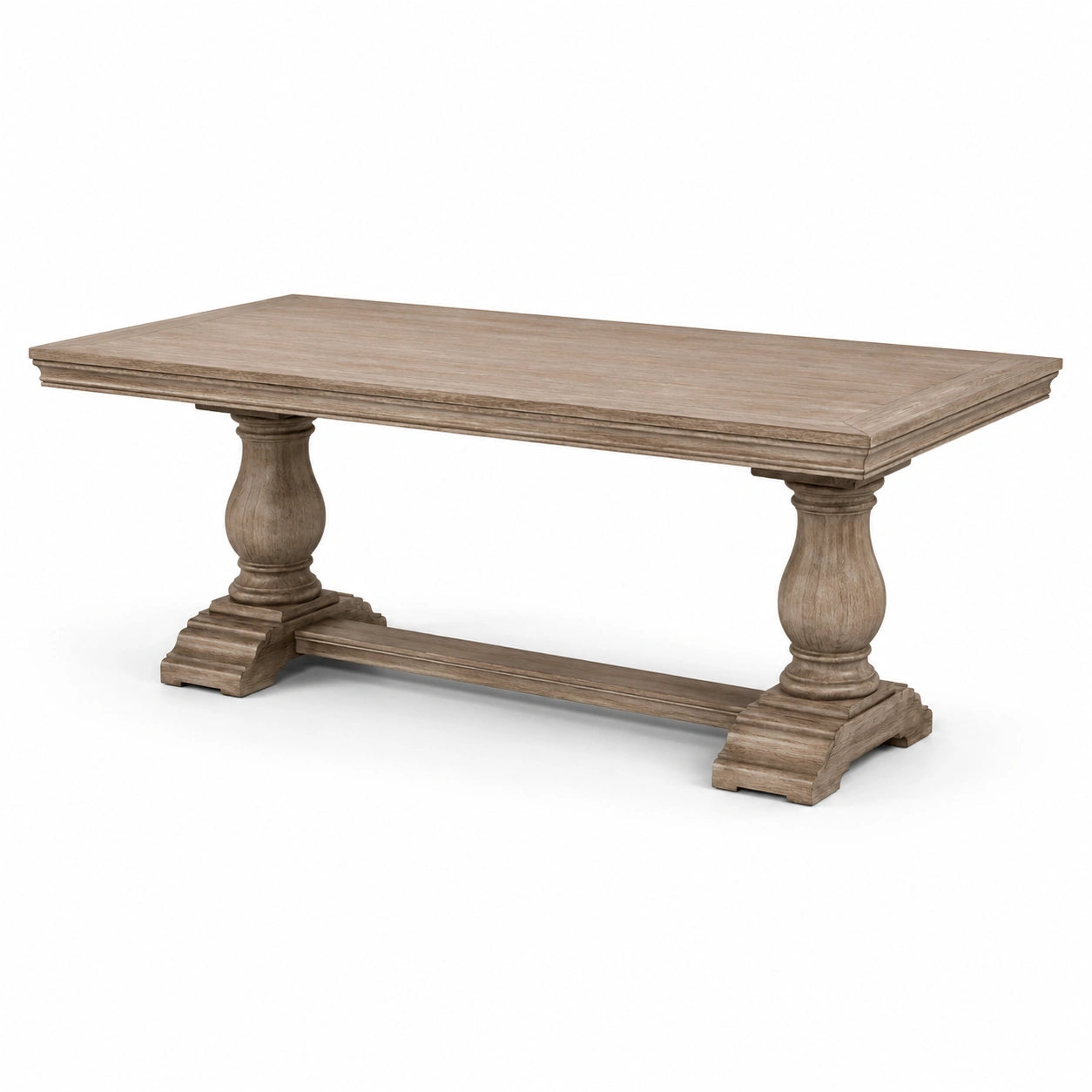 Esstisch aus Holz, 200 × 100 × 76 cm, Graubraun, klassischer Landhausstil