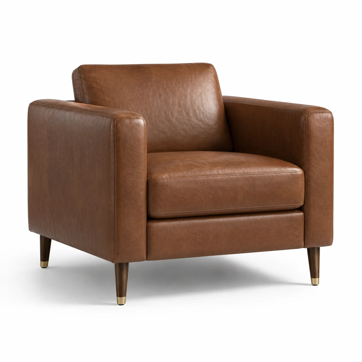 Moderner Loungesessel in Braun mit Armlehnen, 105 × 90 × 85 cm