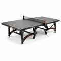 Klappbare Tischtennisplatte 274 × 152,5 × 76 cm in Schwarz/Braun mit Netz und Rollen